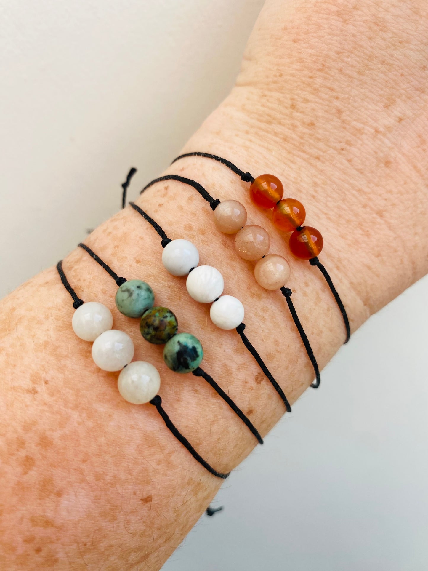 Carnelian Wish bracelet (Round beads)
